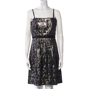 Tory Burch "Rennie" Black and Silver Mini Dress